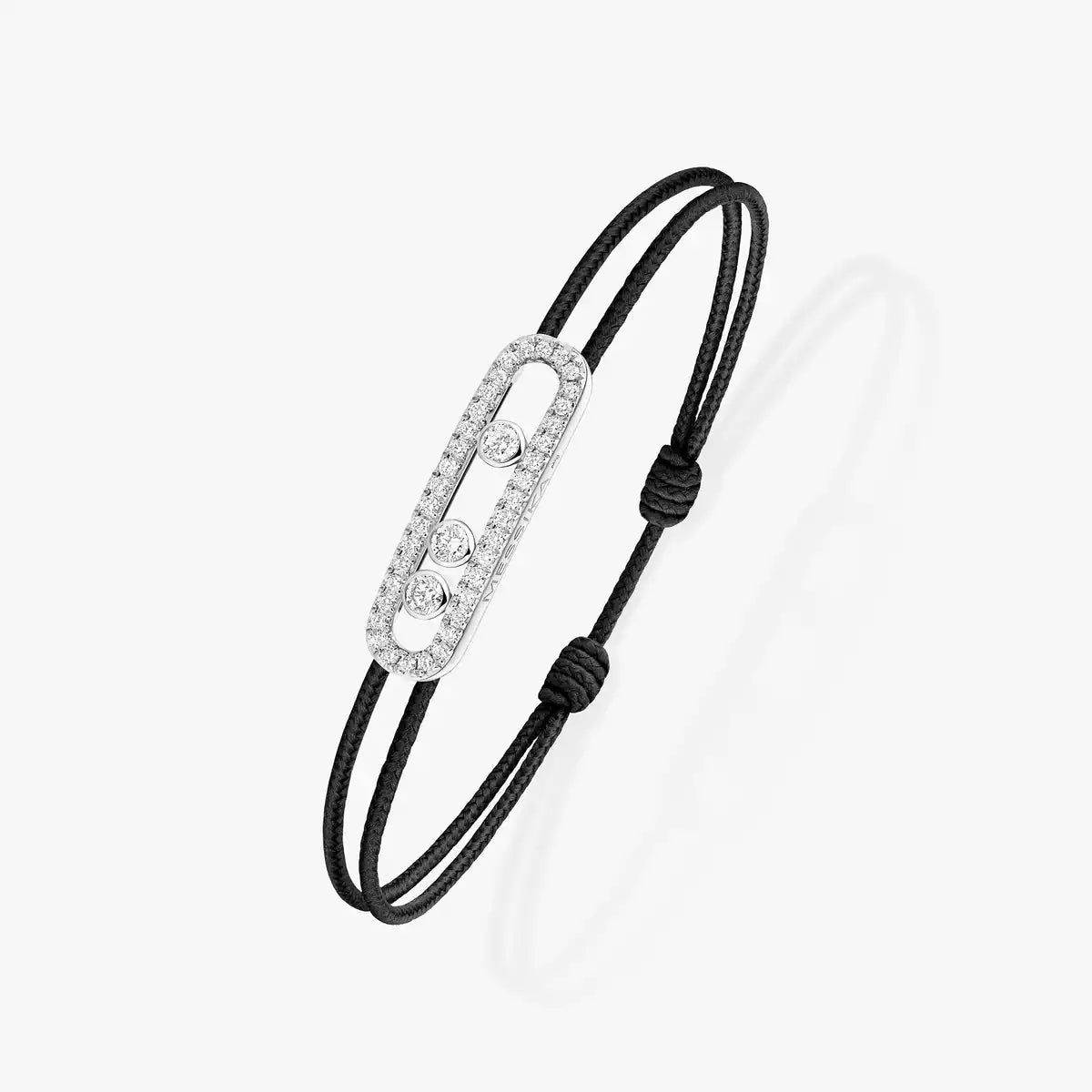 [⭐Luxery]Messika Care(s) pink cord pavé bracelet