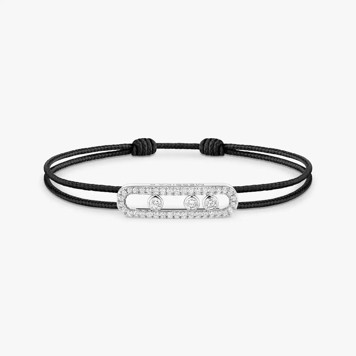 [⭐Luxery]Messika Care(s) pink cord pavé bracelet
