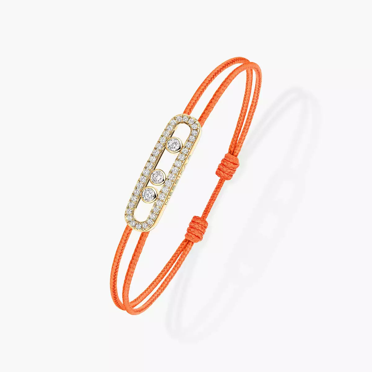 [⭐Luxery]Messika Care(s) pink cord pavé bracelet