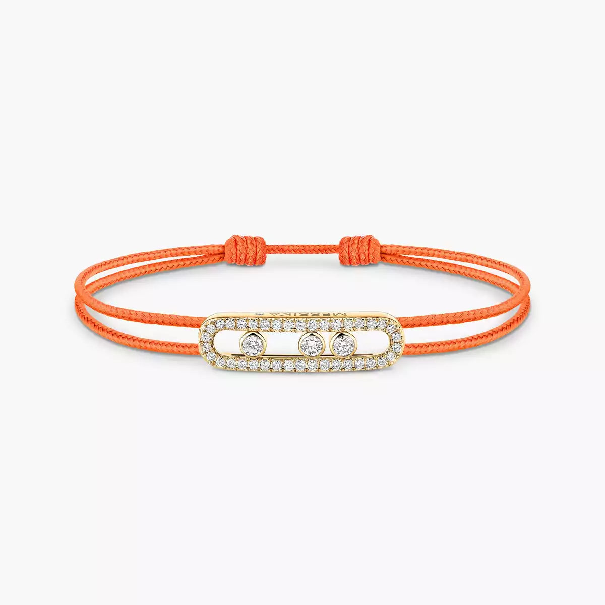 [⭐Luxery]Messika Care(s) pink cord pavé bracelet