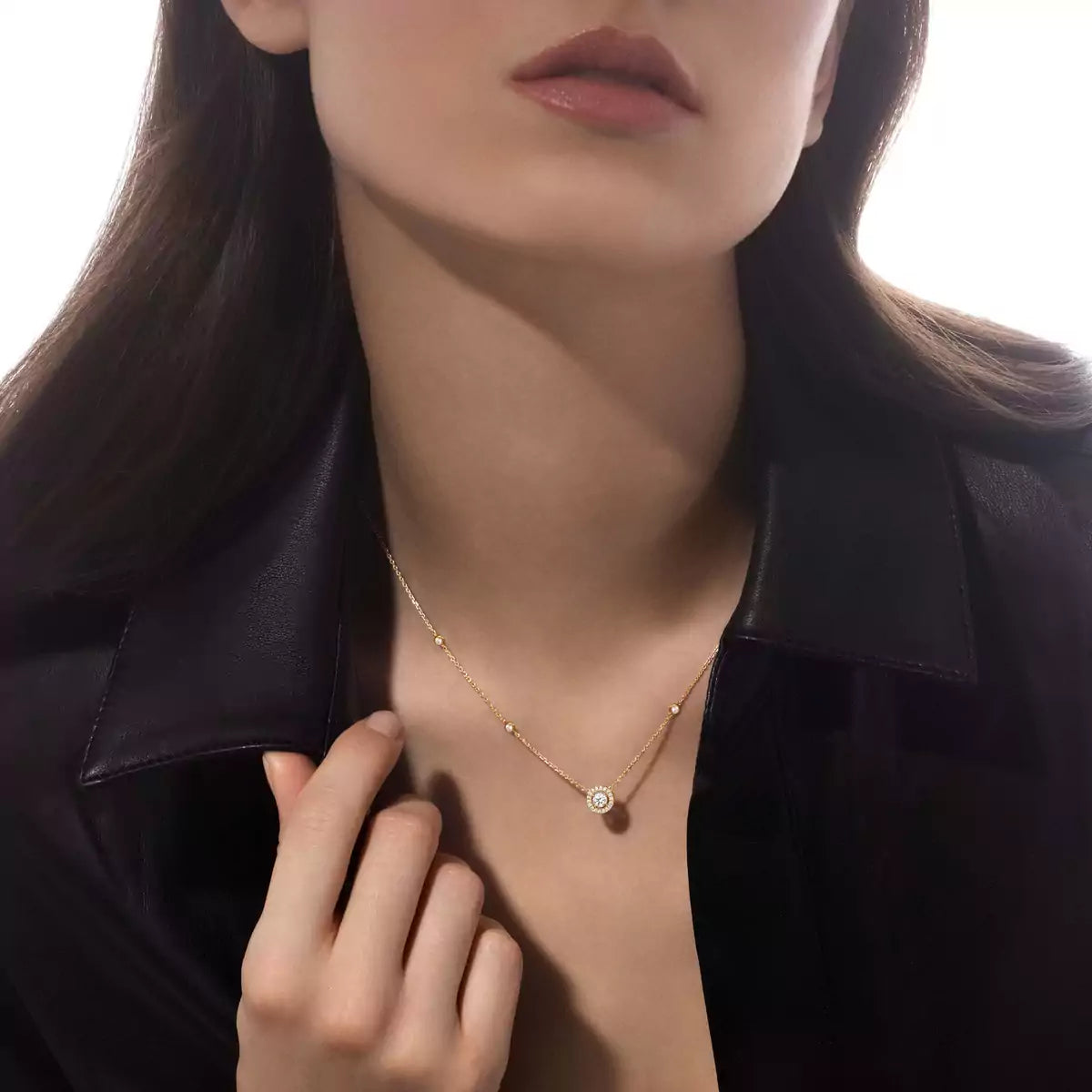 [⭐Luxery]Diamond Necklace 0,20ct Brilliant Shape Joy