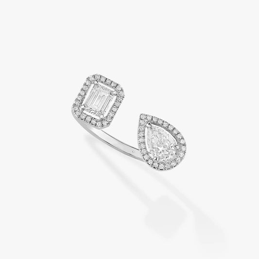 [⭐Luxery]MY TWIN TOI & MOI SILVER DIAMOND RING