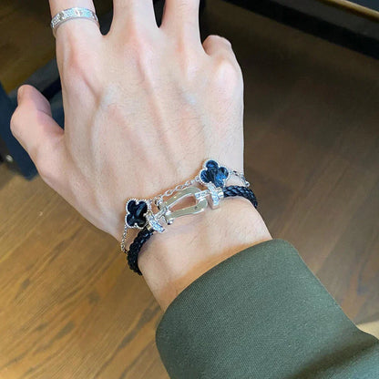 [⭐Luxery]CLOVER 5 MOTIF PIETERSITE BRACELET COLLECTION