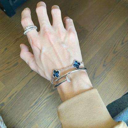 [⭐Luxery]CLOVER 5 MOTIF PIETERSITE BRACELET COLLECTION