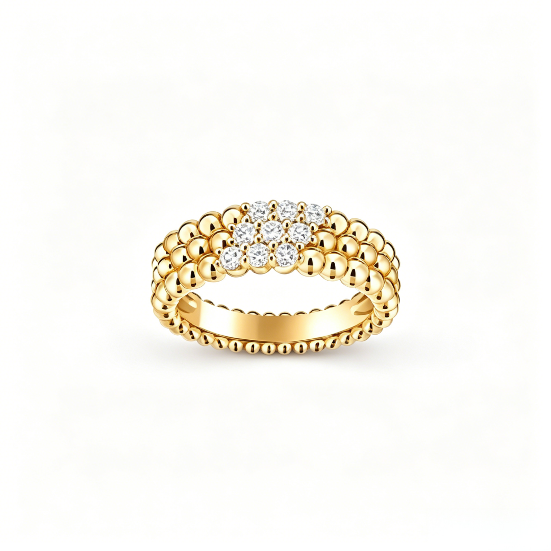 [⭐Luxery] THREE-ROW DIAMOND RING