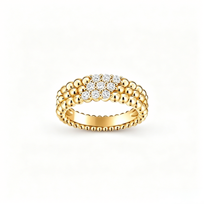 [⭐Luxery] THREE-ROW DIAMOND RING