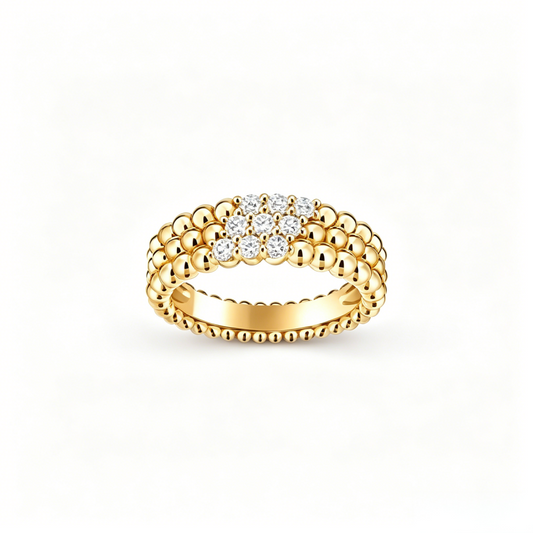 [⭐Luxery] THREE-ROW DIAMOND RING