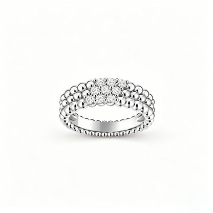 [⭐Luxery] THREE-ROW DIAMOND RING