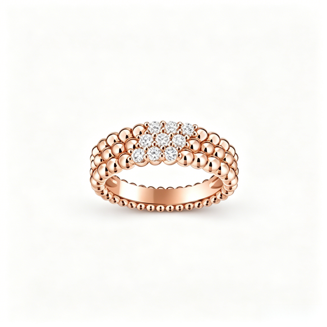 [⭐Luxery] THREE-ROW DIAMOND RING
