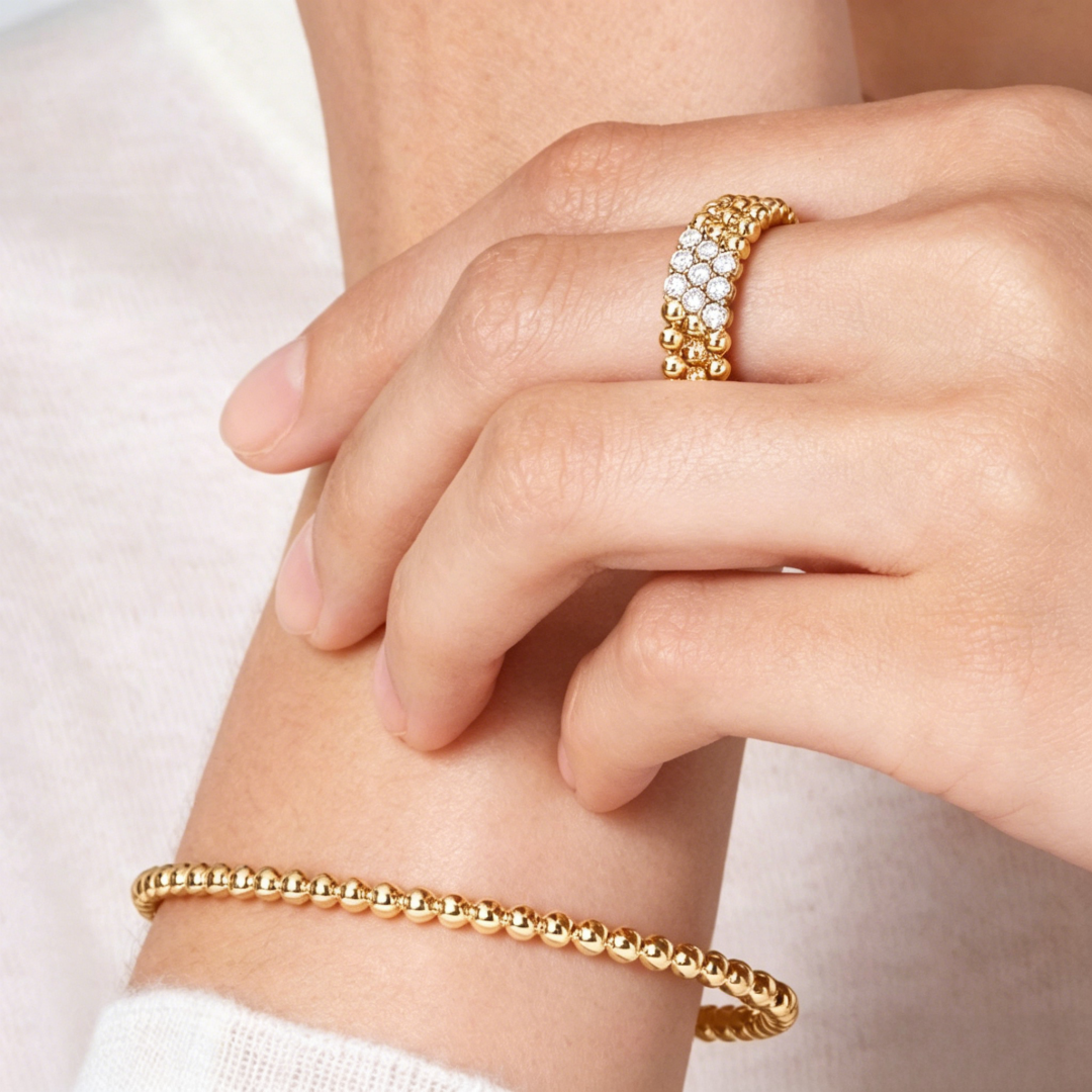 [⭐Luxery] THREE-ROW DIAMOND RING