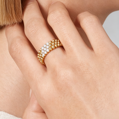 [⭐Luxery] THREE-ROW DIAMOND RING