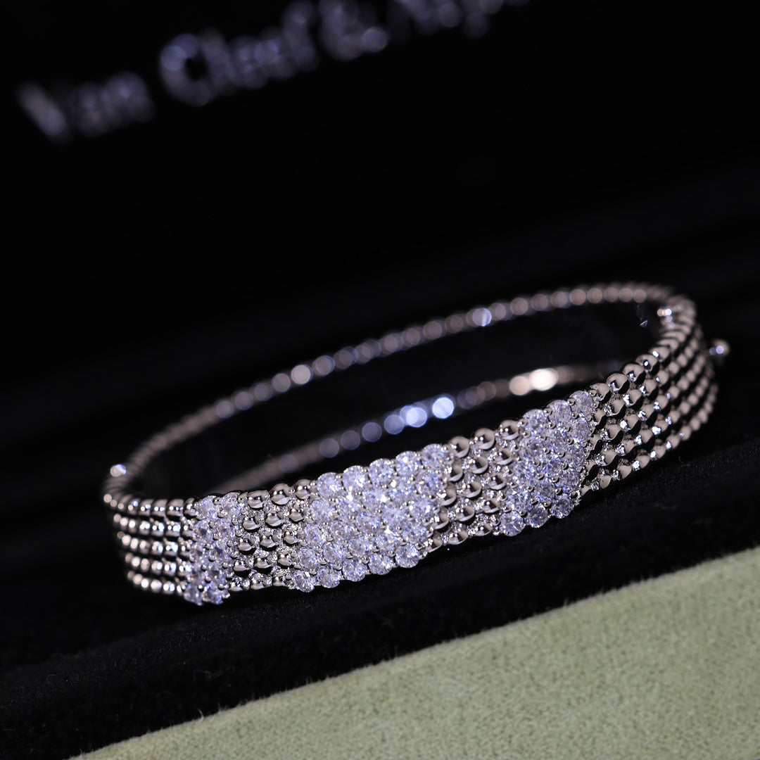 [⭐Luxery]  FIVE-ROW DIAMOND BRACELET