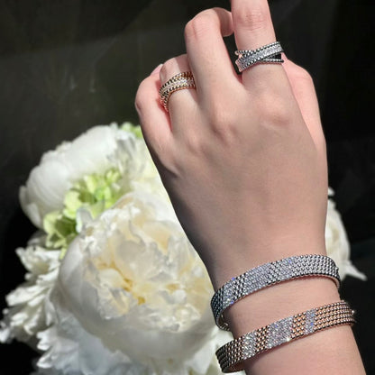 [⭐Luxery]  FIVE-ROW DIAMOND BRACELET