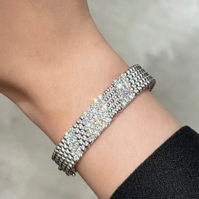 [⭐Luxery]  FIVE-ROW DIAMOND BRACELET