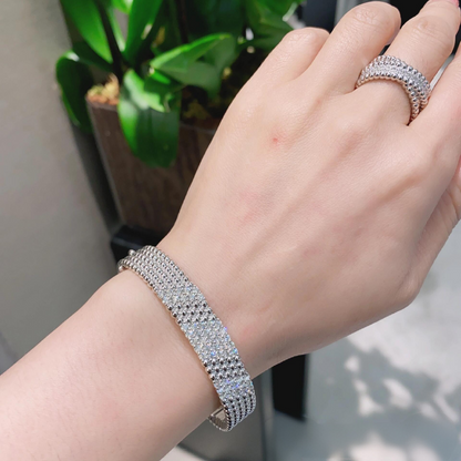 [⭐Luxery]  FIVE-ROW DIAMOND BRACELET