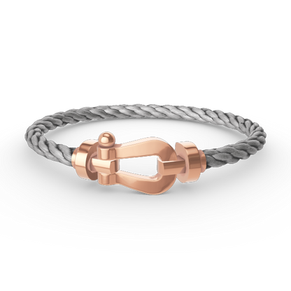 [⭐Luxery]FORCE LARGE HORSESHOE NO DIAMOND BRACELET ROSE GOLD