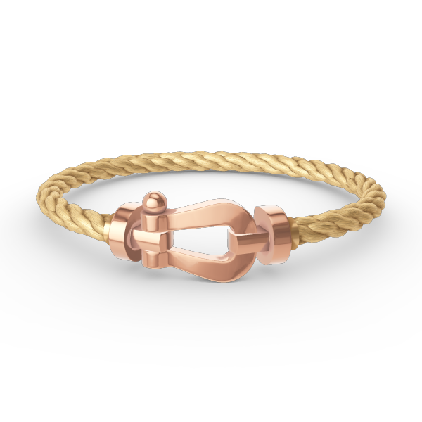[⭐Luxery]FORCE LARGE HORSESHOE NO DIAMOND BRACELET ROSE GOLD
