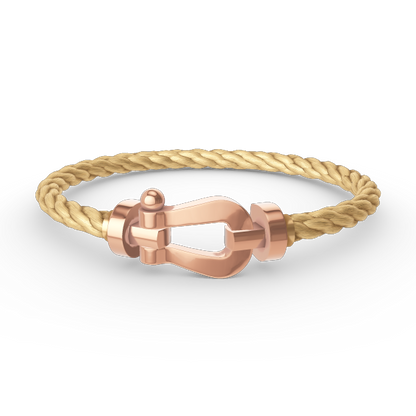 [⭐Luxery]FORCE LARGE HORSESHOE NO DIAMOND BRACELET ROSE GOLD