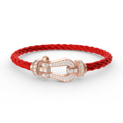 [⭐Luxery]FORCE LARGE HORSESHOE FULL DIAMOND BRACELET ROSE GOLD