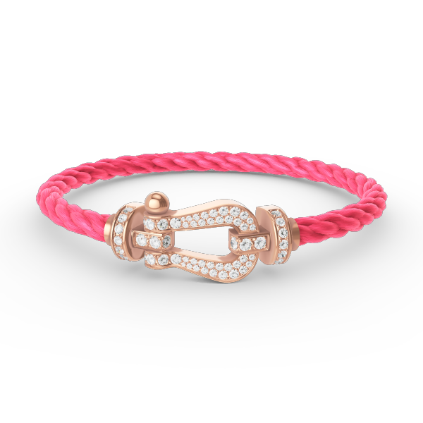 [⭐Luxery]FORCE LARGE HORSESHOE FULL DIAMOND BRACELET ROSE GOLD