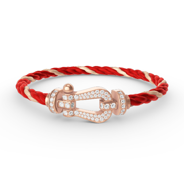 [⭐Luxery]FORCE LARGE HORSESHOE FULL DIAMOND BRACELET ROSE GOLD
