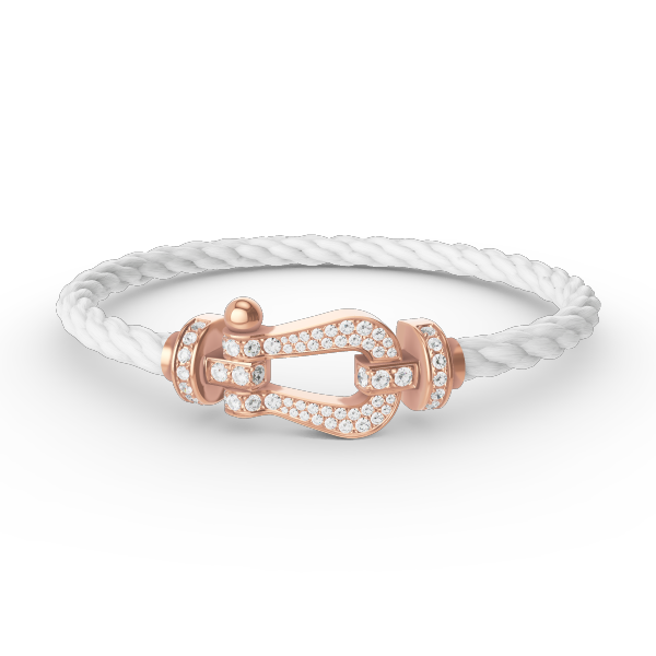 [⭐Luxery]FORCE LARGE HORSESHOE FULL DIAMOND BRACELET ROSE GOLD