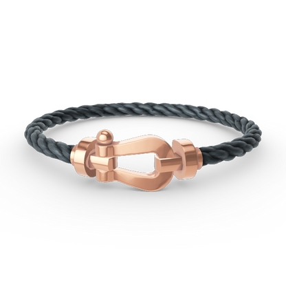 [⭐Luxery]FORCE LARGE HORSESHOE NO DIAMOND BRACELET ROSE GOLD