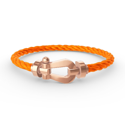 [⭐Luxery]FORCE LARGE HORSESHOE NO DIAMOND BRACELET ROSE GOLD