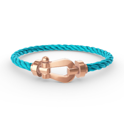 [⭐Luxery]FORCE LARGE HORSESHOE NO DIAMOND BRACELET ROSE GOLD