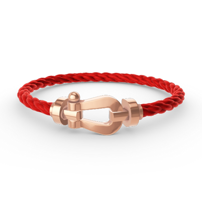 [⭐Luxery]FORCE LARGE HORSESHOE NO DIAMOND BRACELET ROSE GOLD