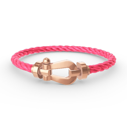 [⭐Luxery]FORCE LARGE HORSESHOE NO DIAMOND BRACELET ROSE GOLD