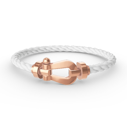 [⭐Luxery]FORCE LARGE HORSESHOE NO DIAMOND BRACELET ROSE GOLD