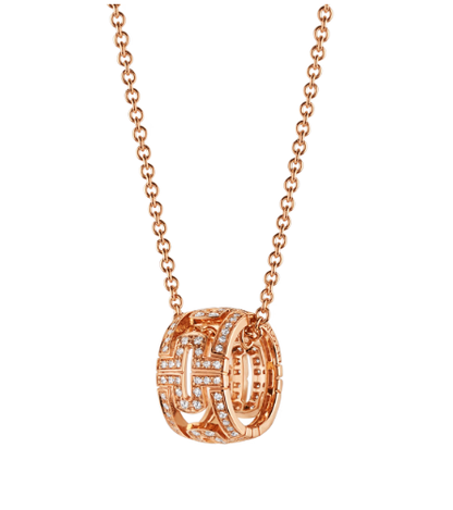[⭐Luxery]PARENTESI NECKLACE PINK GOLD DIAMOND