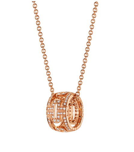 [⭐Luxery]PARENTESI NECKLACE PINK GOLD DIAMOND