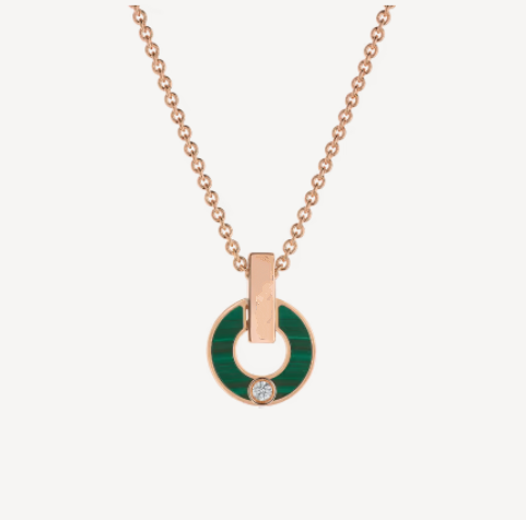 [⭐Luxery]GARI NECKLACE PINK GOLD MALACHITE