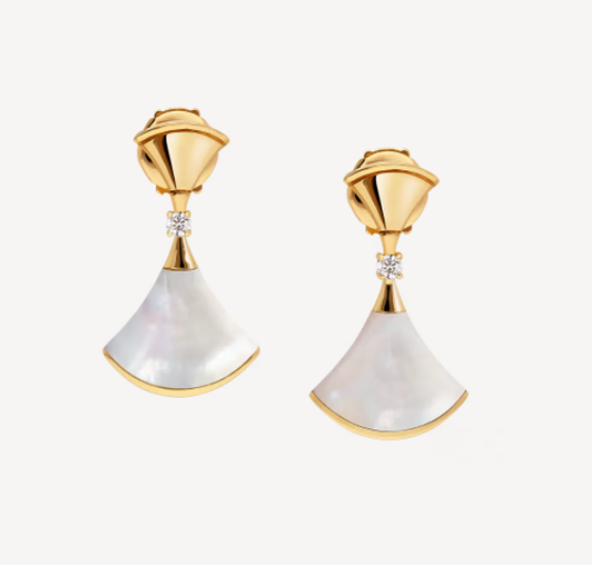 [⭐Luxery]DREAM MOP 1 DIAMOND EARRINGS