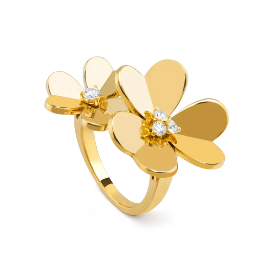 [⭐Luxery]CLOVER COMOS GOLD DIAMOND RING