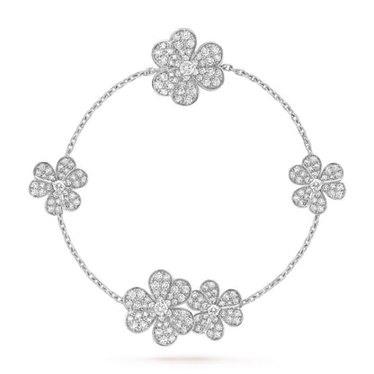 [⭐Luxery]FRIVOLE SILVER 5 FLOWERS BRACELET