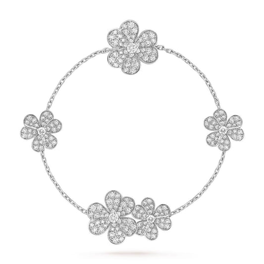 [⭐Luxery]FRIVOLE SILVER 5 FLOWERS BRACELET