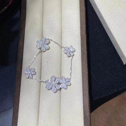 [⭐Luxery]FRIVOLE SILVER 5 FLOWERS BRACELET