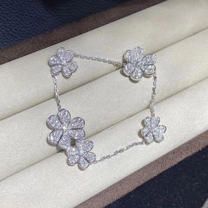 [⭐Luxery]FRIVOLE SILVER 5 FLOWERS BRACELET