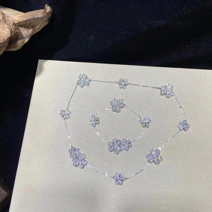 [⭐Luxery]FRIVOLE SILVER 5 FLOWERS BRACELET