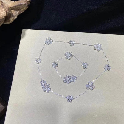 [⭐Luxery]FRIVOLE SILVER 5 FLOWERS BRACELET