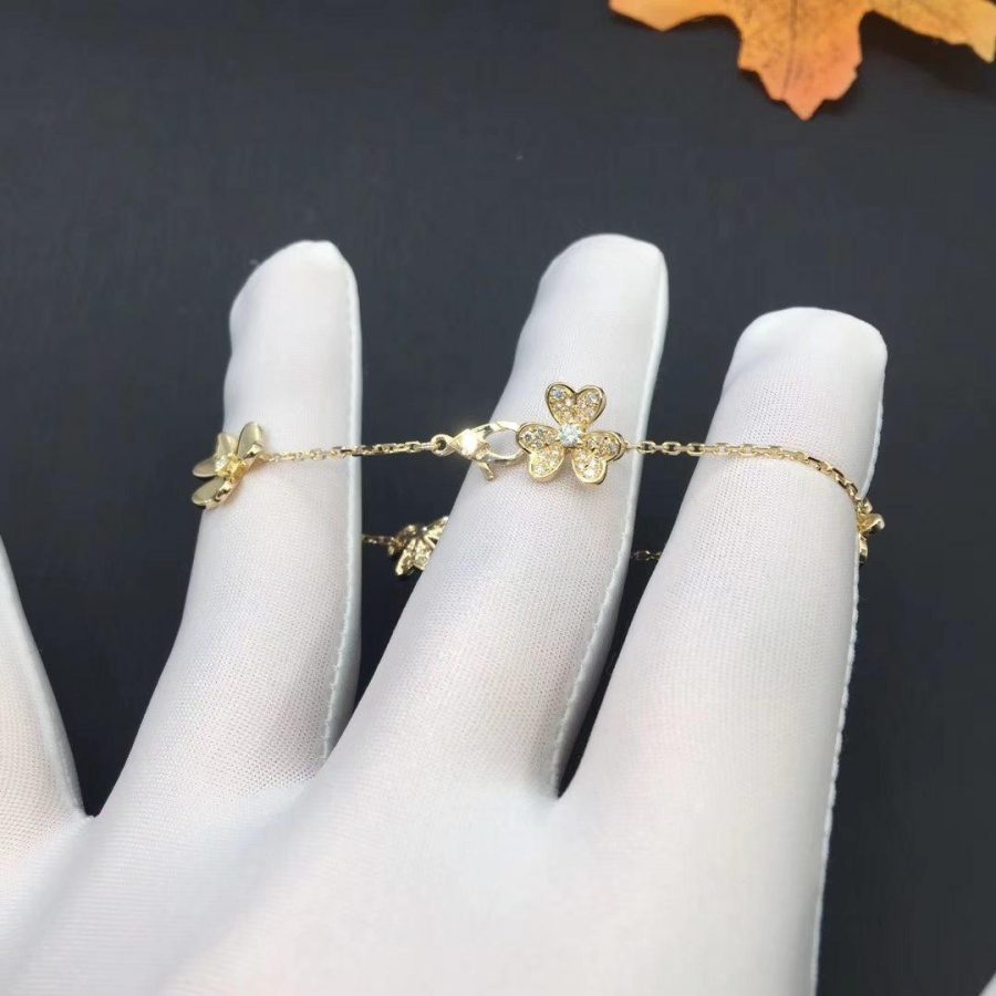 [⭐Luxery]FRIVOLE GOLD 5 FLOWERS BRACELET