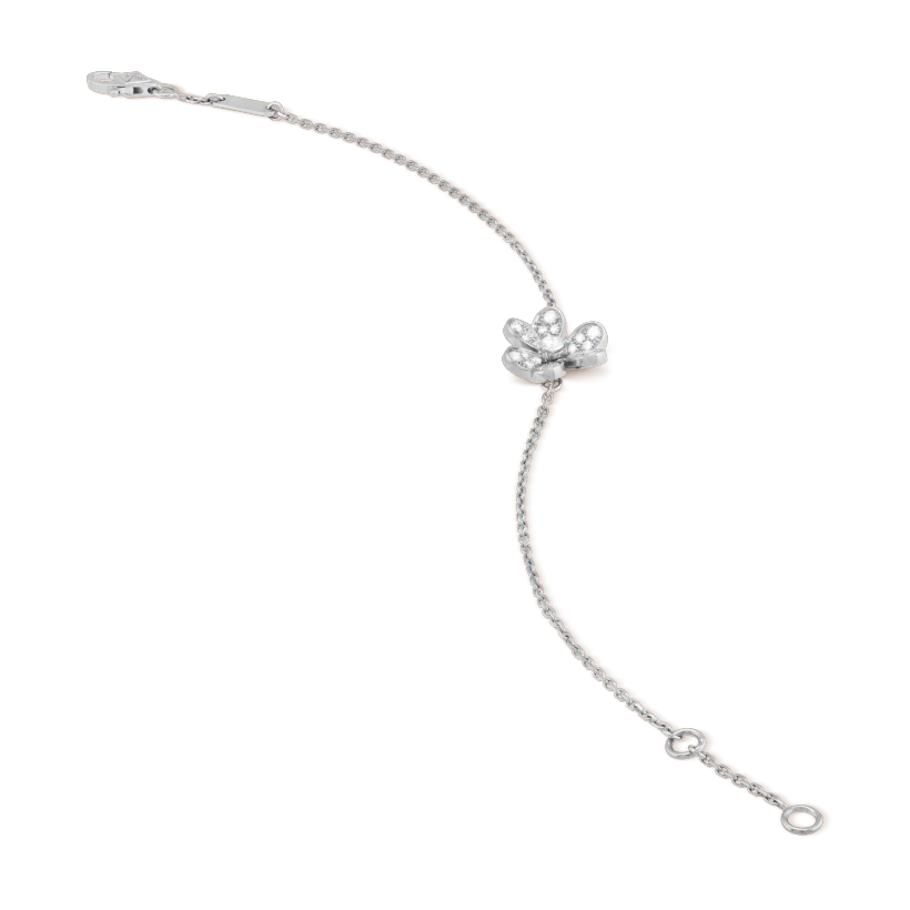 [⭐Luxery]FRIVOLE SILVER FLOWER DIAMOND BRACELET