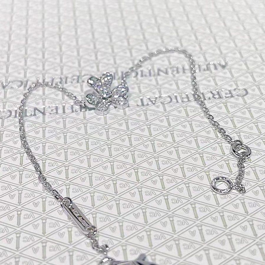 [⭐Luxery]FRIVOLE SILVER FLOWER DIAMOND BRACELET