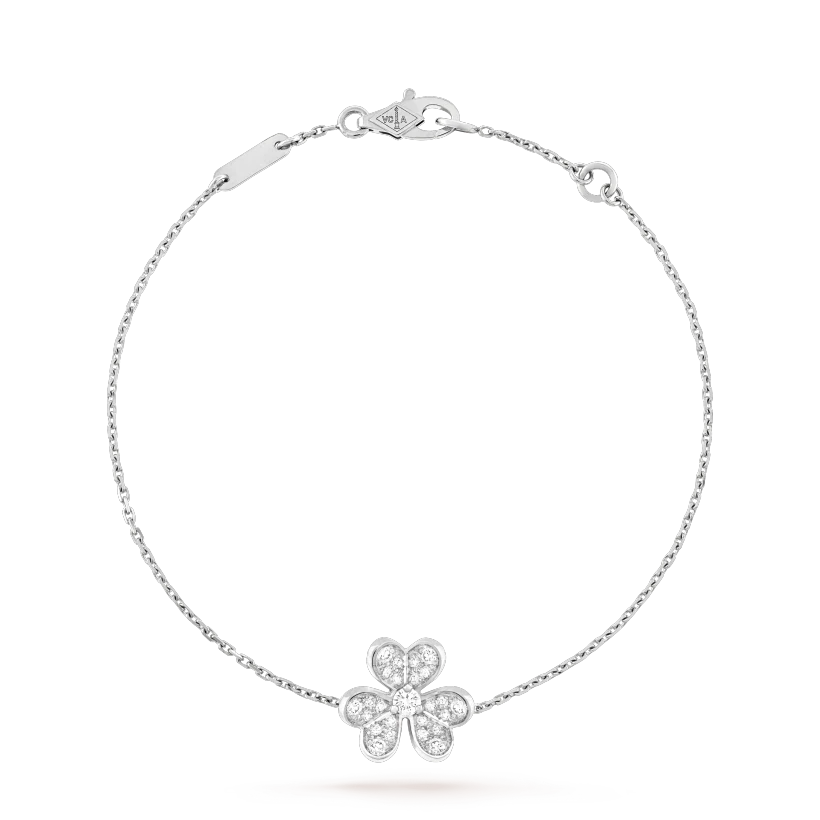 [⭐Luxery]FRIVOLE SILVER FLOWER DIAMOND BRACELET