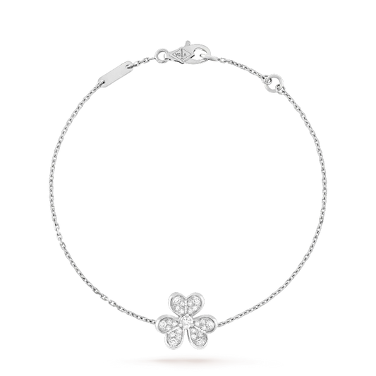 [⭐Luxery]FRIVOLE SILVER FLOWER DIAMOND BRACELET