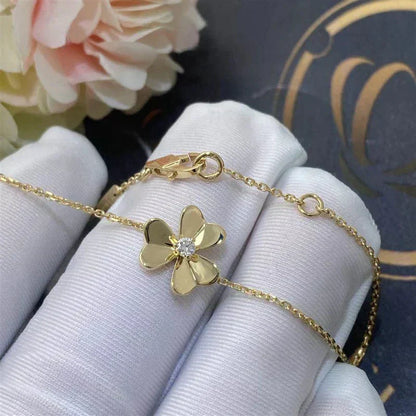[⭐Luxery]FRIVOLE GOLD FLOWER PINK MALACHITE BRACELET