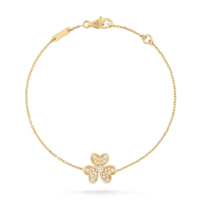 [⭐Luxery]FRIVOLE GOLD FLOWER DIAMOND BRACELET